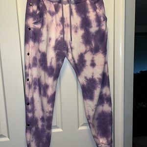 Purple Tie Dye Sweatpants